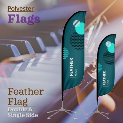 FEATHER FLAG 13.5' Set Single Side Print
